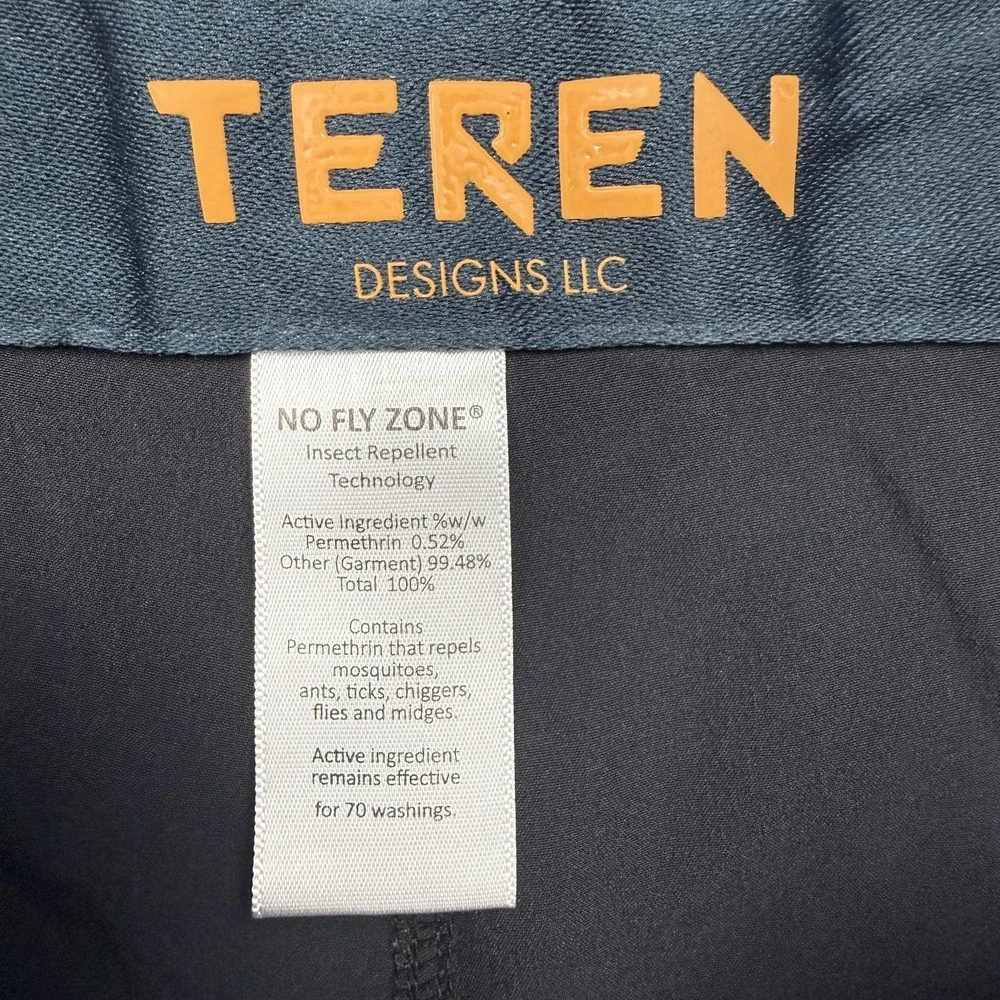 TEREN Pants Mens 40x30 Black Stretch Hiking No Fly Zone Insect Repellent Outdoor